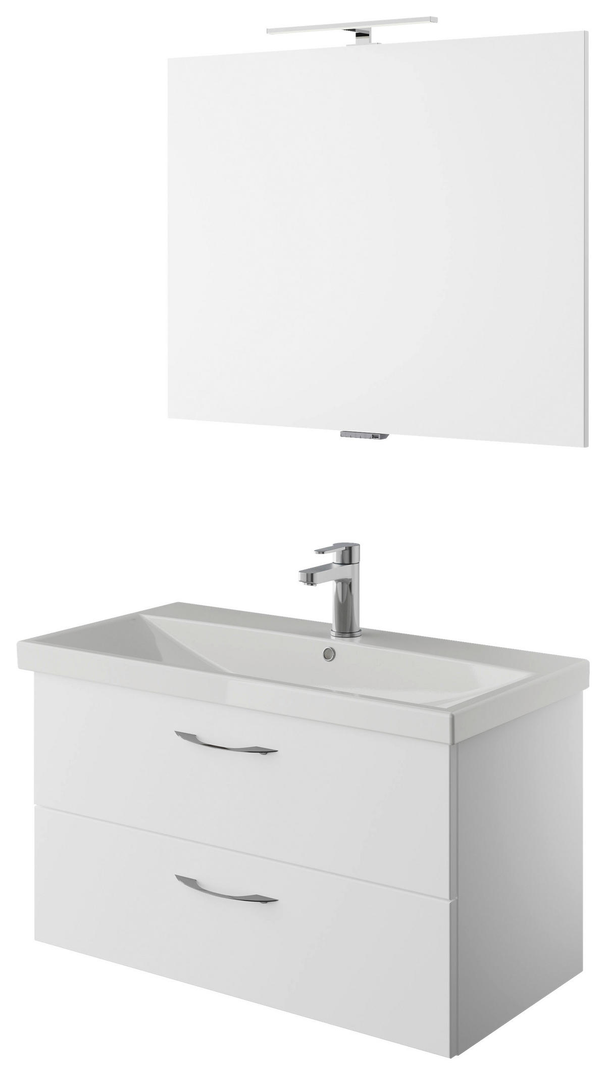 BADEZIMMER  in 90 cm  - Weiß Hochglanz/Weiß, KONVENTIONELL, Holzwerkstoff (90cm) - Pelipal