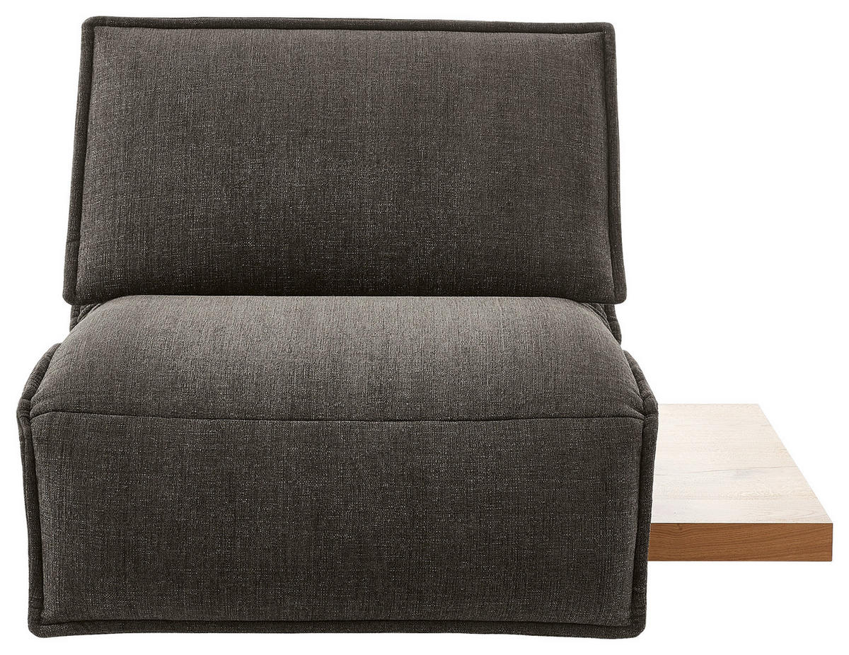 RELAXLIEGE Chenille, Flachgewebe Dunkelbraun  - Dunkelbraun/Schwarz, Design, Holz/Textil (120/80-112/115-159cm) - Koinor