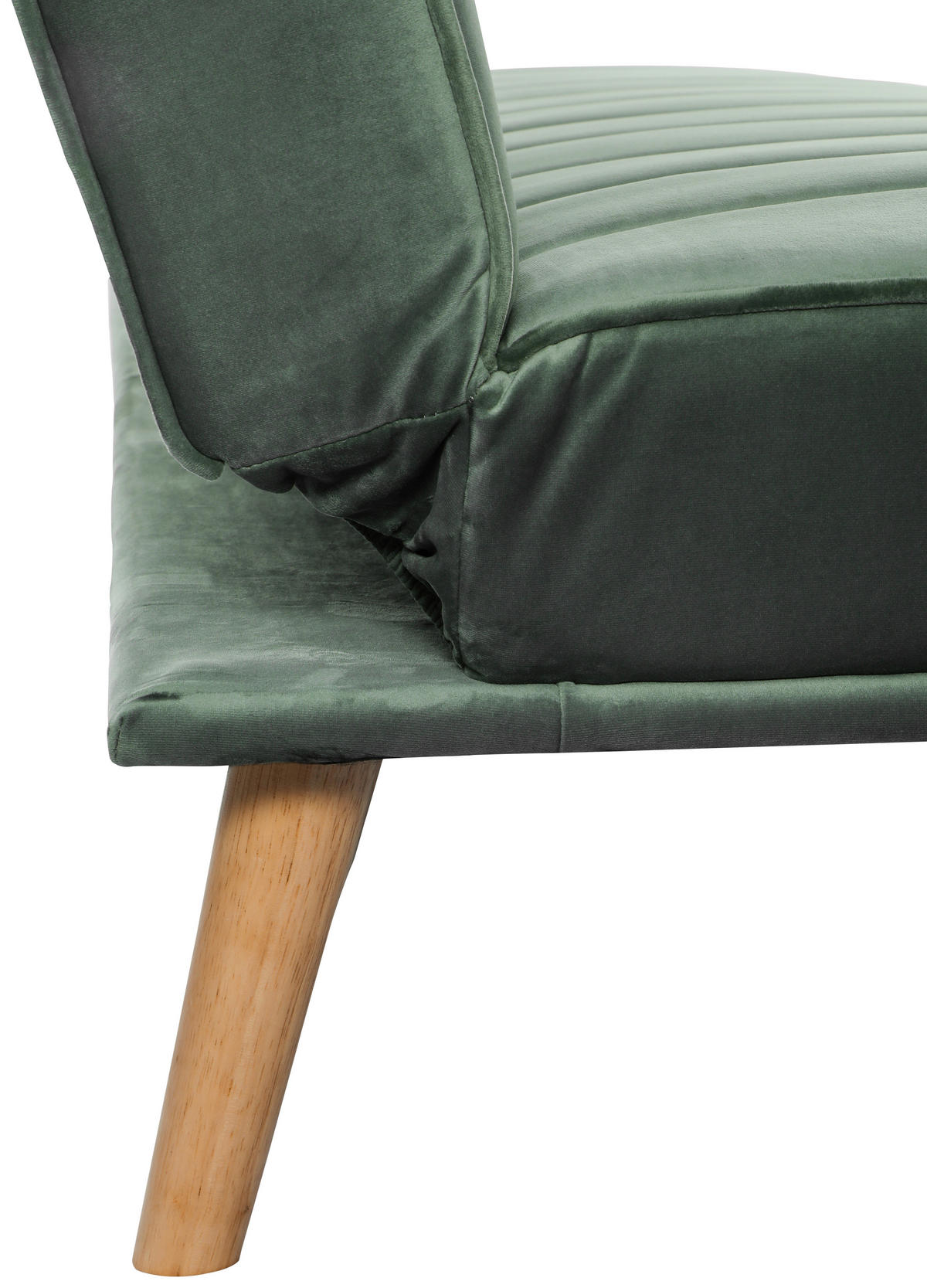 SCHLAFSOFA Samt Mintgrün  - Naturfarben/Mintgrün, Design, Holz/Textil (180/81/86cm) - P & B