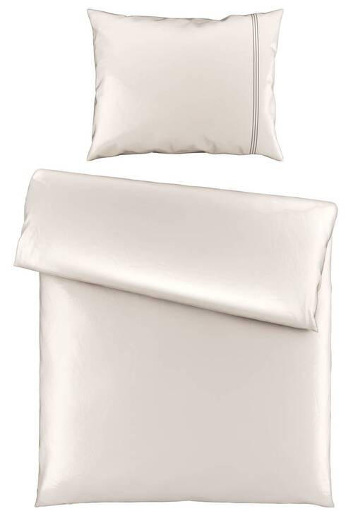 BETTWÄSCHESET Satin 160/210 cm  65 cm/100 cm  - Creme, Natur, Textil (160/210cm) - Bio:Vio