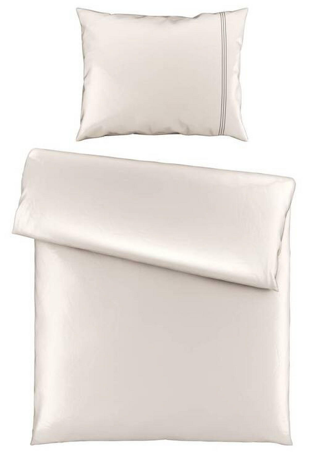 BETTWÄSCHESET Satin 160/210 cm  65 cm/100 cm  - Creme, Natur, Textil (160/210cm) - Bio:Vio