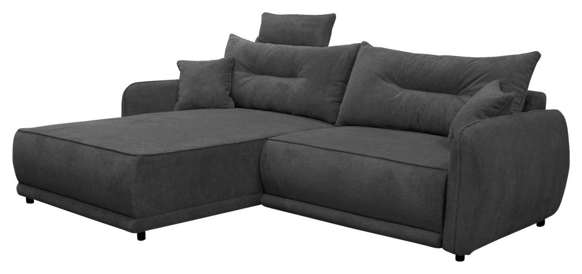 ECKSOFA  FRESH Anthrazit Struktur  - Anthrazit/Beige, Design, Kunststoff/Textil (195/264cm) - MID.YOU