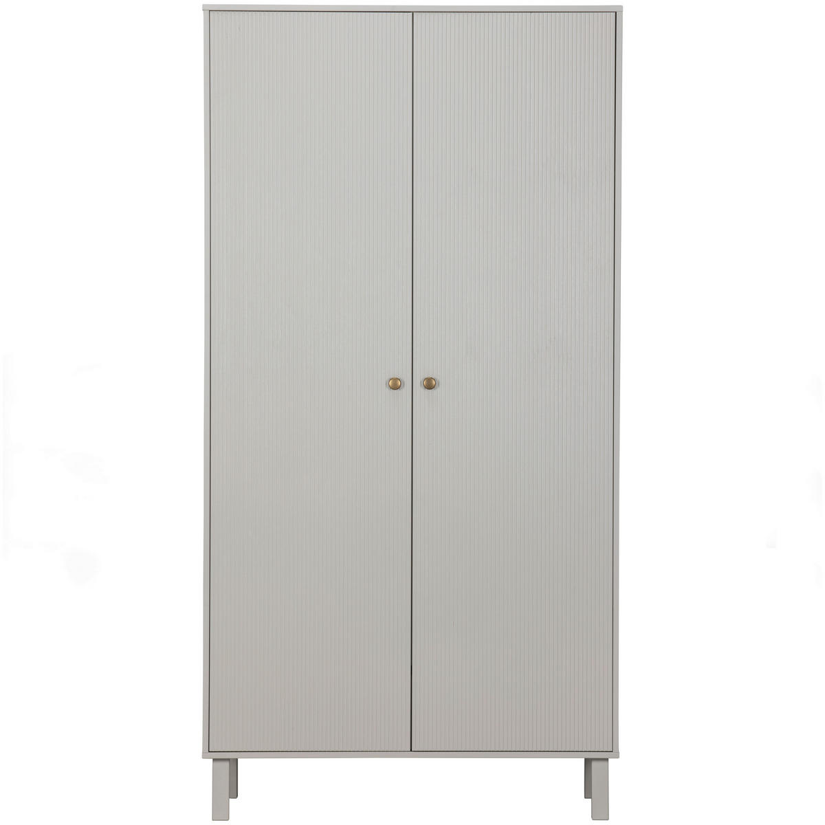 GARDEROBENSCHRANK Madu  in 100/195/53 cm  - Goldfarben/Hellgrau, Design, Holz/Metall (100/195/53cm) - Livetastic