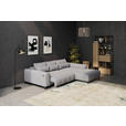 ECKSOFA  in Chenille Silberfarben  279/222 cm  - Silberfarben/Schwarz, KONVENTIONELL, Kunststoff/Textil (279/222cm) - Hom`in
