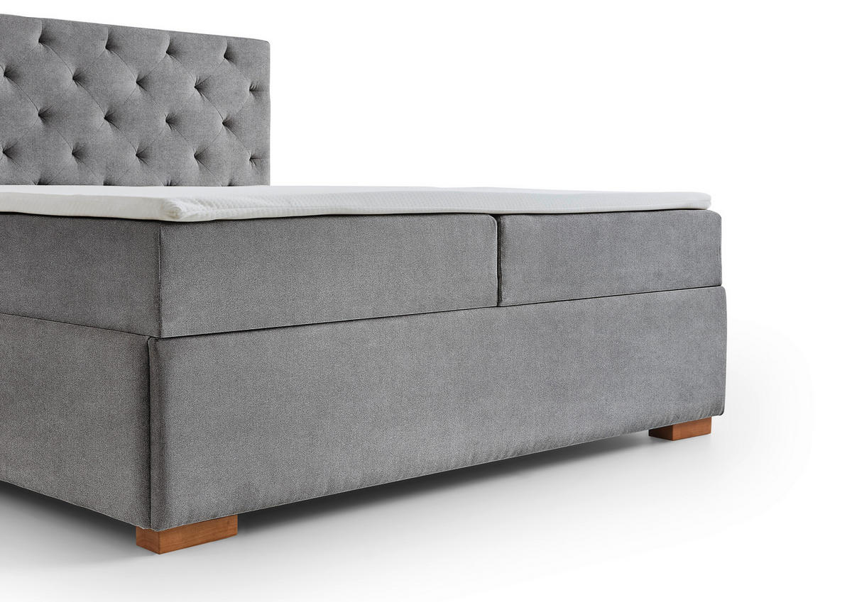 BOXBETT 180/200 cm  in Anthrazit  - Eichefarben/Anthrazit, Basics, Holz/Textil (180/200cm) - Boxxx
