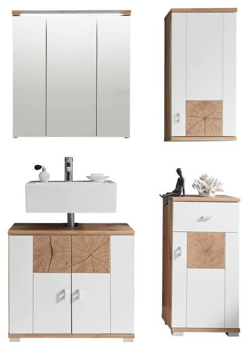 BADRUM 110 cm  - vit/ekfärgad, Design, trämaterial/glas (110cm) - MID.YOU