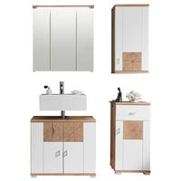 BADRUM 110 cm  - vit/ekfärgad, Design, trämaterial/glas (110cm) - MID.YOU