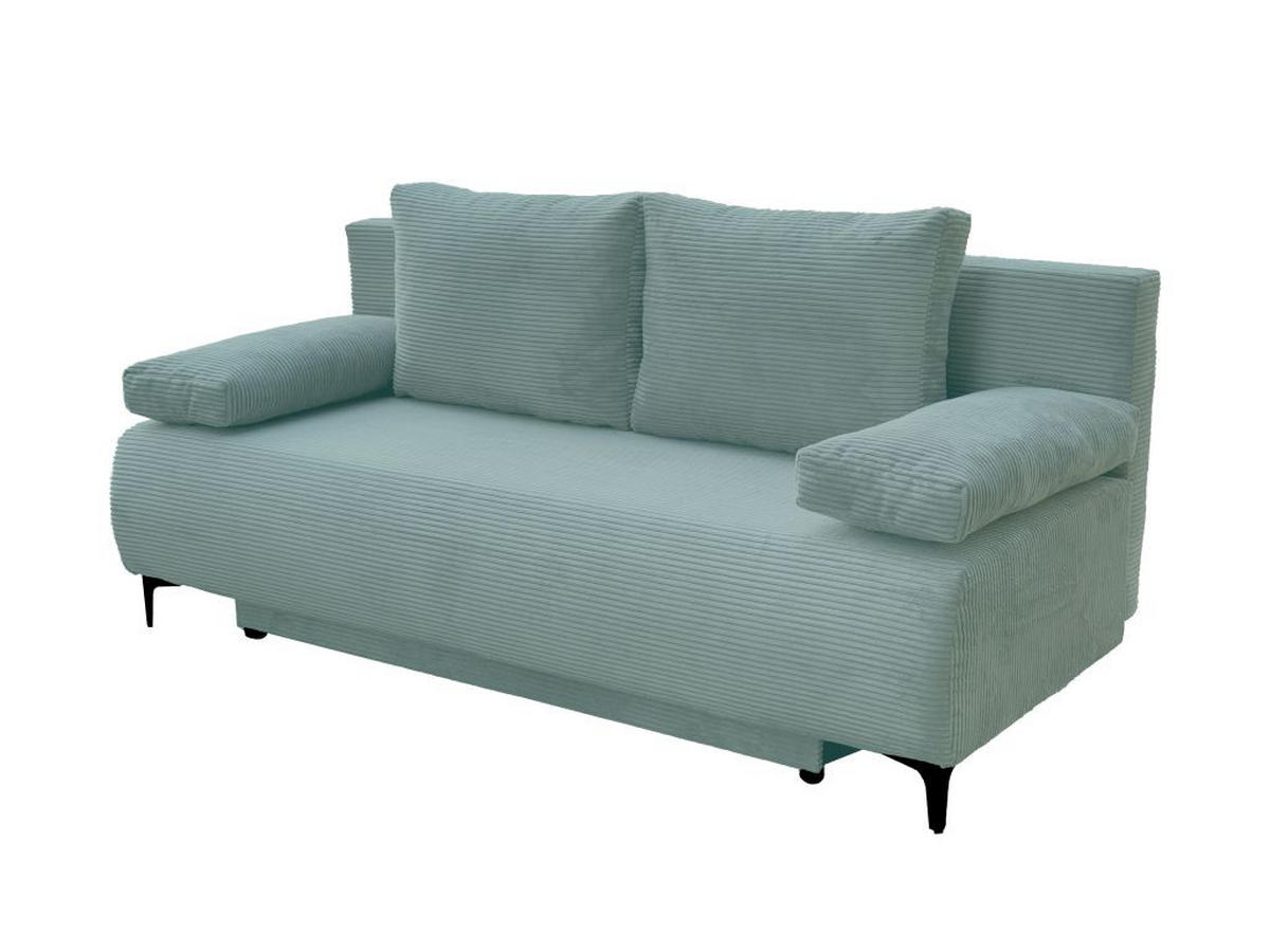SOFA LEŽAJ mintzelena  - mintzelena/crna, Dizajnerski, tekstil (195/94/90cm) - Ti'me