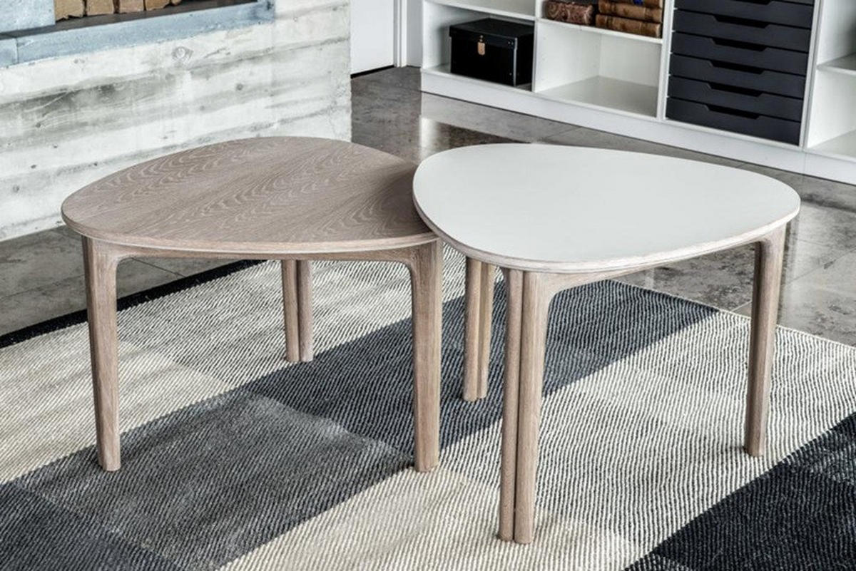 SOFFBORD i trä, trämaterial 63/65/43 cm  - vit/ek Bianco, Klassisk, trämaterial/trä (63/65/43cm) - Skovby