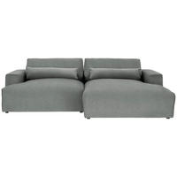 ECKSOFA Felicia in Struktur Grau  267/187 cm  - Schwarz/Grau, Design, Kunststoff/Textil (267/187cm) - Stylife