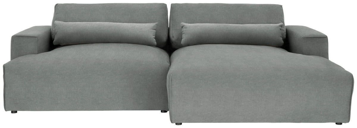 ECKSOFA Felicia in Struktur Grau  267/187 cm  - Schwarz/Grau, Design, Kunststoff/Textil (267/187cm) - Stylife