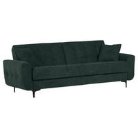BÄDDSOFFA i flatväv mörkgrön  - svart/mörkgrön, Klassisk, metall/textil (230/84/95cm) - Livetastic