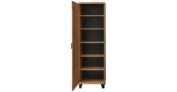 GARDEROBE 8-teilig  in 293/203/38 cm  - Eichefarben/Grau, Natur, Holz/Holzwerkstoff (293/203/38cm) - Linea Natura