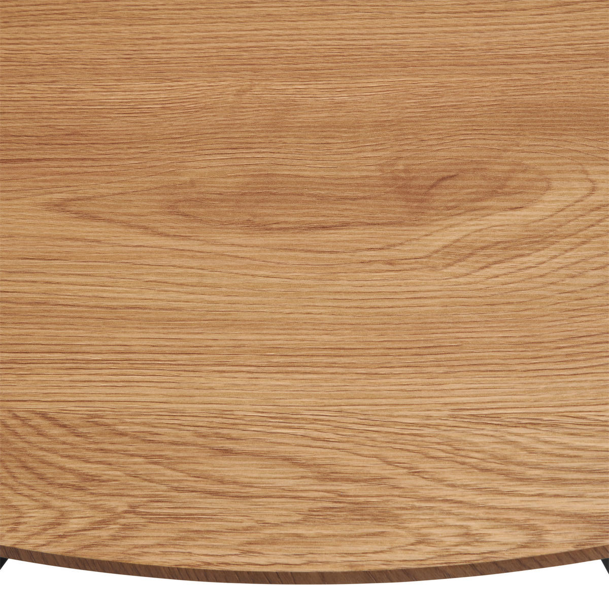 ESSTISCH in Metall, Holzwerkstoff 120/120/76 cm  - Eichefarben/Schwarz, KONVENTIONELL, Holzwerkstoff/Metall (120/120/76cm) - MID.YOU