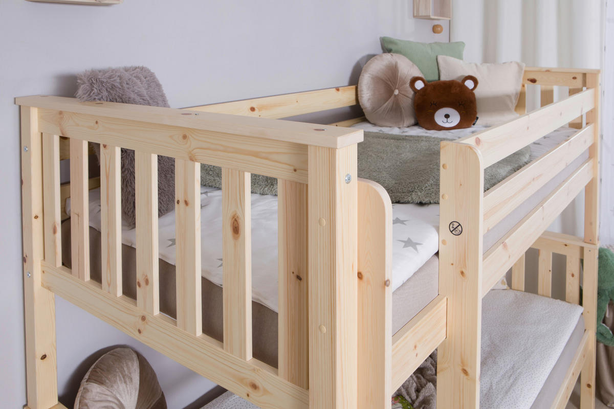 ETAGENBETT 90/200 cm Naturfarben  - Naturfarben, Modern, Holz (90/200cm) - MID.YOU