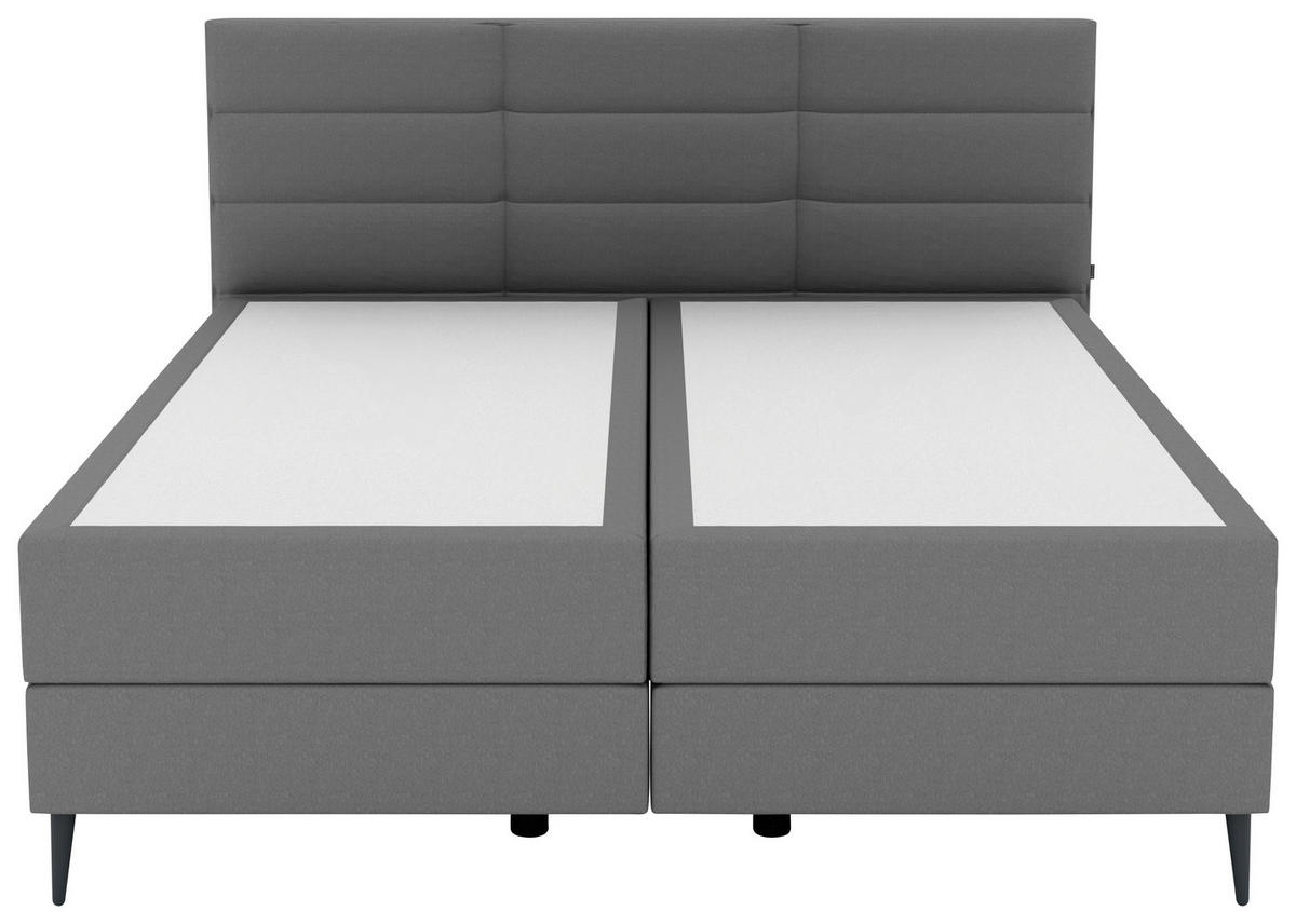 BOXSPRINGBETT 180/200 cm  in Grau  - Anthrazit/Schwarz, KONVENTIONELL, Holzwerkstoff/Kunststoff (180/200cm) - Musterring