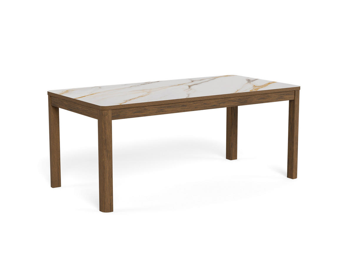 ESSTISCH Holz, Keramik 180/90/75 cm  - Creme/Braun, Modern, Holz/Keramik (180/90/75cm) - MID.YOU