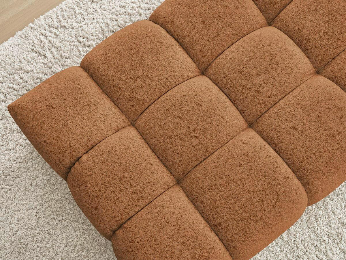 HOCKER EVEREST Flachgewebe Orange  - Schwarz/Orange, MODERN, Kunststoff/Textil (166/100/40cm)