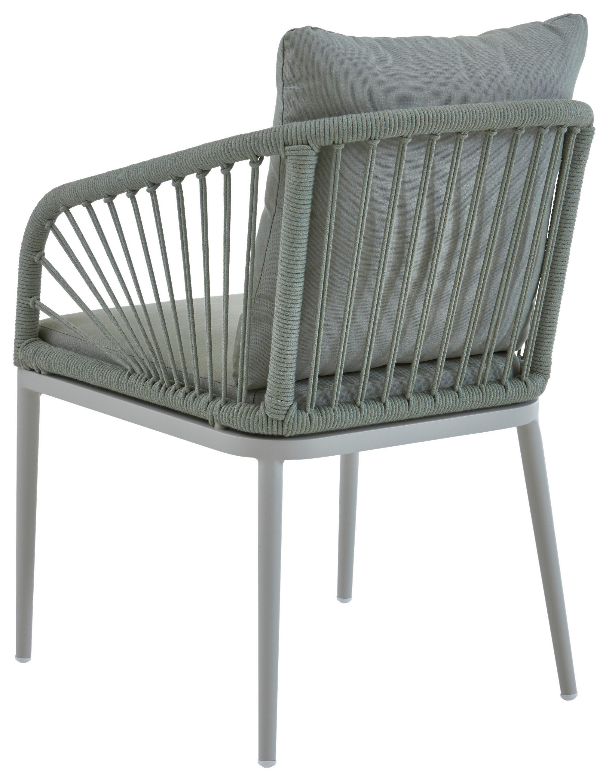 GARTENSESSEL - Salbeigrün/Alufarben, Design, Textil/Metall (56/87/63cm)