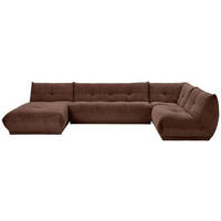 WOHNLANDSCHAFT Braun Cord  - Braun, Trend, Textil (185/390/210cm) - Livetastic