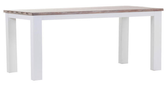 ESSTISCH 180/90/78 cm Echtholz, Nachbildung  Holz, Holzwerkstoff rechteckig Weiß, Akaziefarben  - Weiß/Akaziefarben, Basics, Holz/Holzwerkstoff (180/90/78cm) - Carryhome