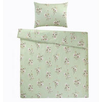BETTWÄSCHESET Satin 160/210 cm  65 cm/100 cm  - Mintgrün, Basics, Textil (160/210cm) - Ambiente