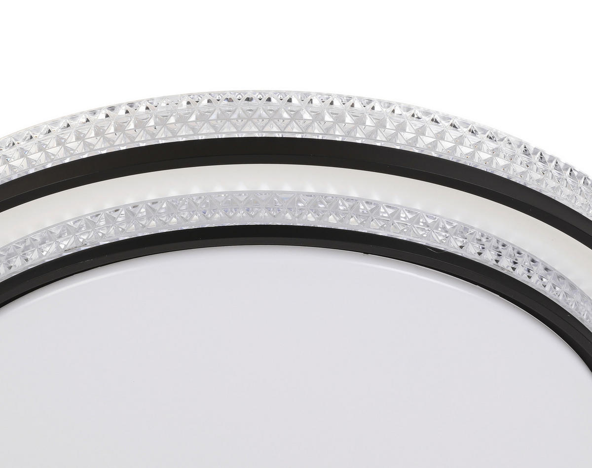 STROPNÉ LED SVIETIDLO, 41/9 cm  - čierna/biela, Basics, kov/plast (41/9cm) - Novel