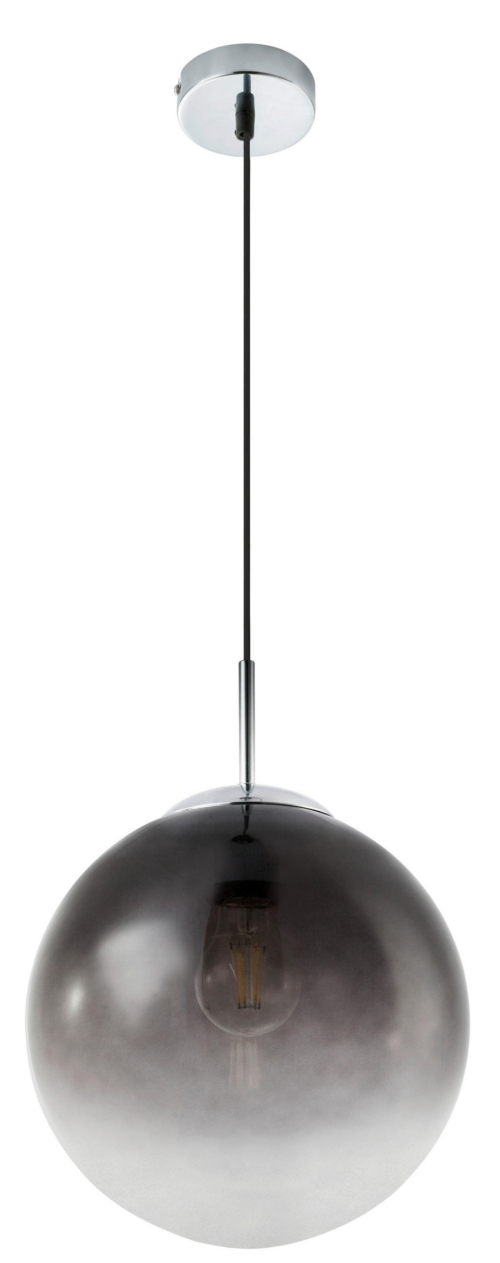 HÄNGELEUCHTE 25/120 cm    - Chromfarben/Grau, Basics, Glas/Metall (25/120cm) - Globo