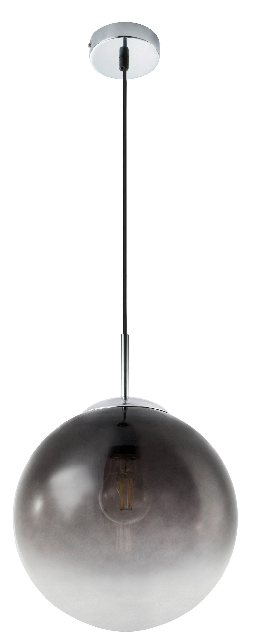 HÄNGELEUCHTE 25/120 cm    - Chromfarben/Grau, Basics, Glas/Metall (25/120cm) - Globo