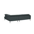 ECKSOFA in Struktur Dunkelgrau 280/205 cm - Dunkelgrau/Schwarz, Design, Textil/Metall (280/205cm) - Xora
