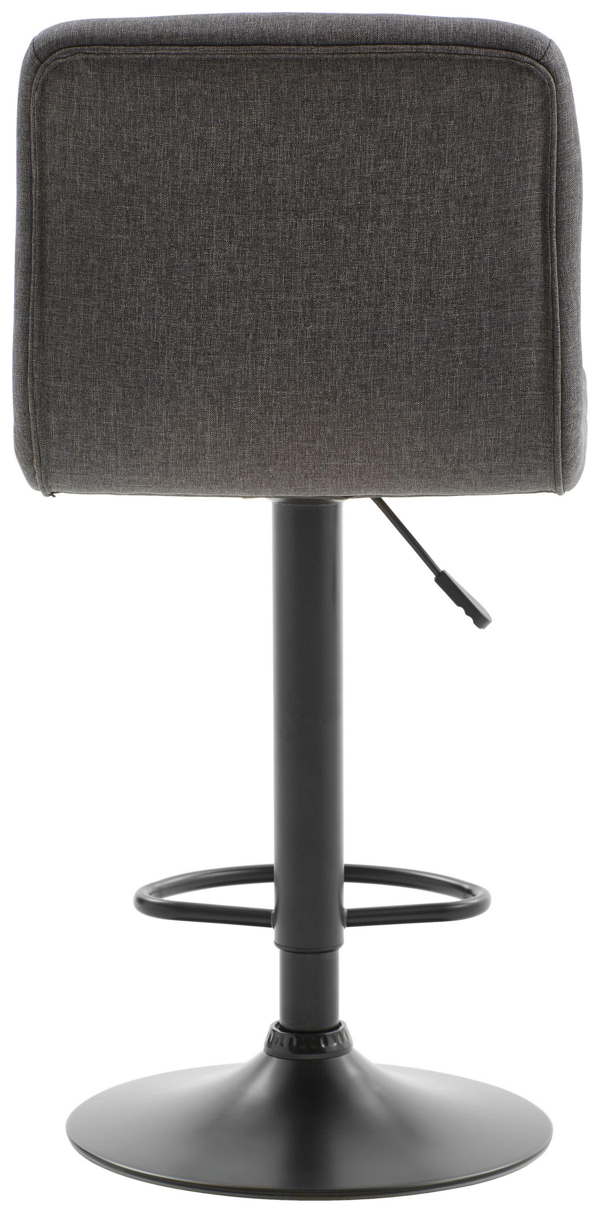 BARHOCKER in Metall, Textil Grau, Schwarz  - Schwarz/Grau, Modern, Textil/Metall (44,5/92-113/48cm) - Livetastic