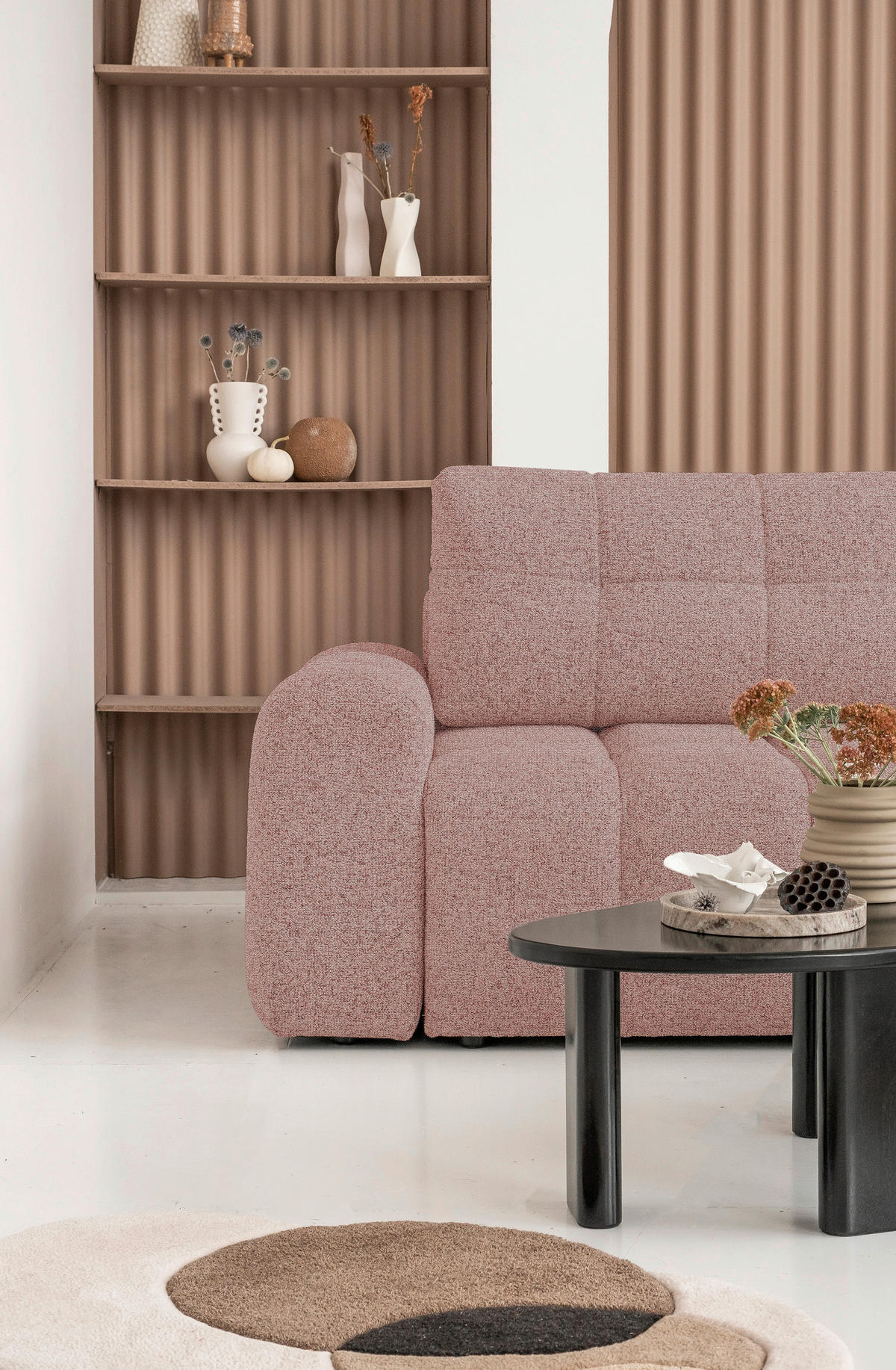 ECKSOFA  in Rot  268/184 cm  - Rot/Schwarz, Design, Kunststoff/Textil (268/184cm) - MID.YOU