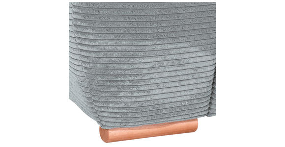 BIGSOFA Cord Hellgrau  - Eichefarben/Hellgrau, KONVENTIONELL, Holz/Textil (270/72/109cm) - Carryhome