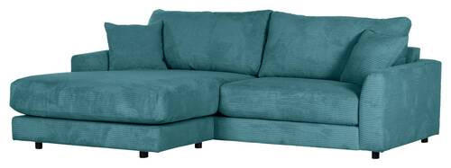 ECKSOFA Petrol Cord  - Petrol/Schwarz, Design, Kunststoff/Textil (240/175cm) - Landscape