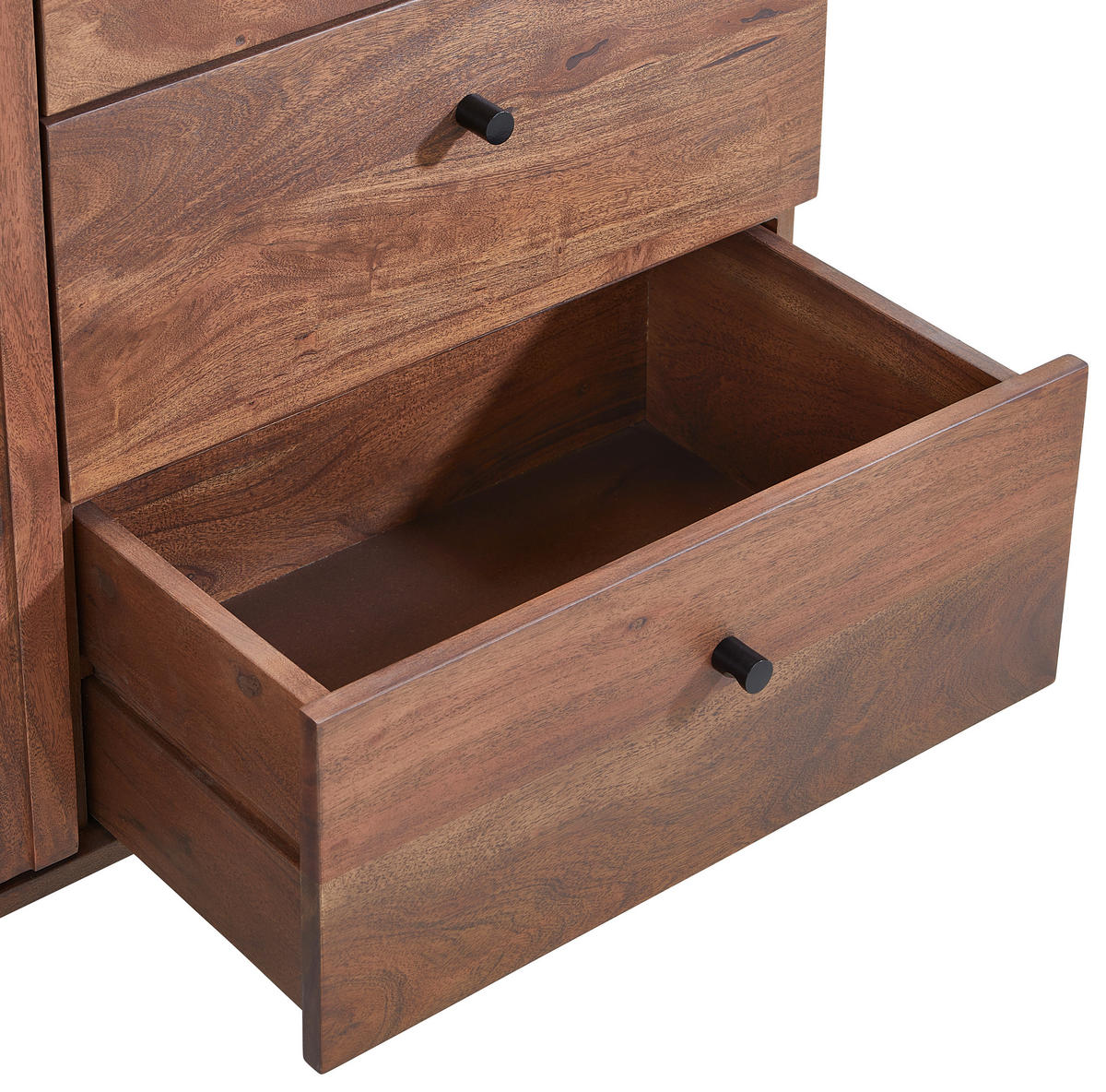 SIDEBOARD  in 155/85/40 cm  - Walnussfarben/Schwarz, LIFESTYLE, Holz/Holzwerkstoff (155/85/40cm) - MID.YOU