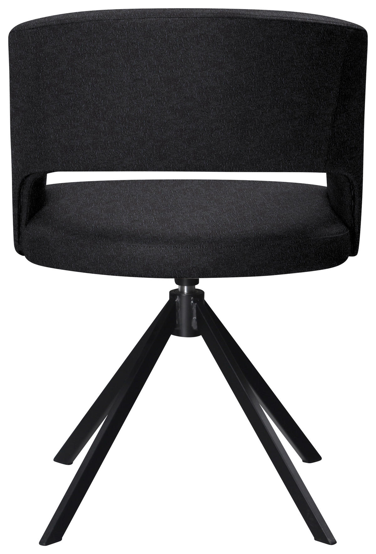 ARMLEHNSTUHL  in Stahl Lederlook (vegan)  - Schwarz, Konventionell, Textil/Metall (56/84/59cm) - Moderano