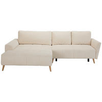 ECKSOFA Creme Webstoff  - Buchefarben/Creme, KONVENTIONELL, Holz/Textil (169/294cm) - Carryhome