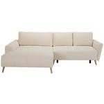 ECKSOFA in Webstoff Creme  - Buchefarben/Creme, KONVENTIONELL, Holz/Textil (169/294cm) - Carryhome