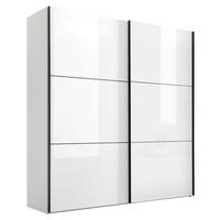 SCHWEBETÜRENSCHRANK in Weiss  - Weiss/Schwarz, Konventionell, Glas/Holzwerkstoff (188/222/68cm) - Moderano