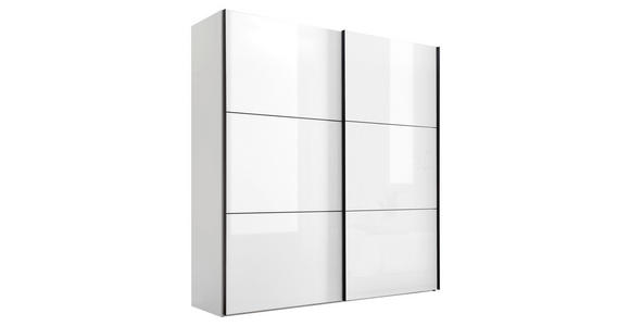 SCHWEBETÜRENSCHRANK 188/222/68 cm 2-türig  - Schwarz/Weiß, KONVENTIONELL, Glas/Holzwerkstoff (188/222/68cm) - Moderano