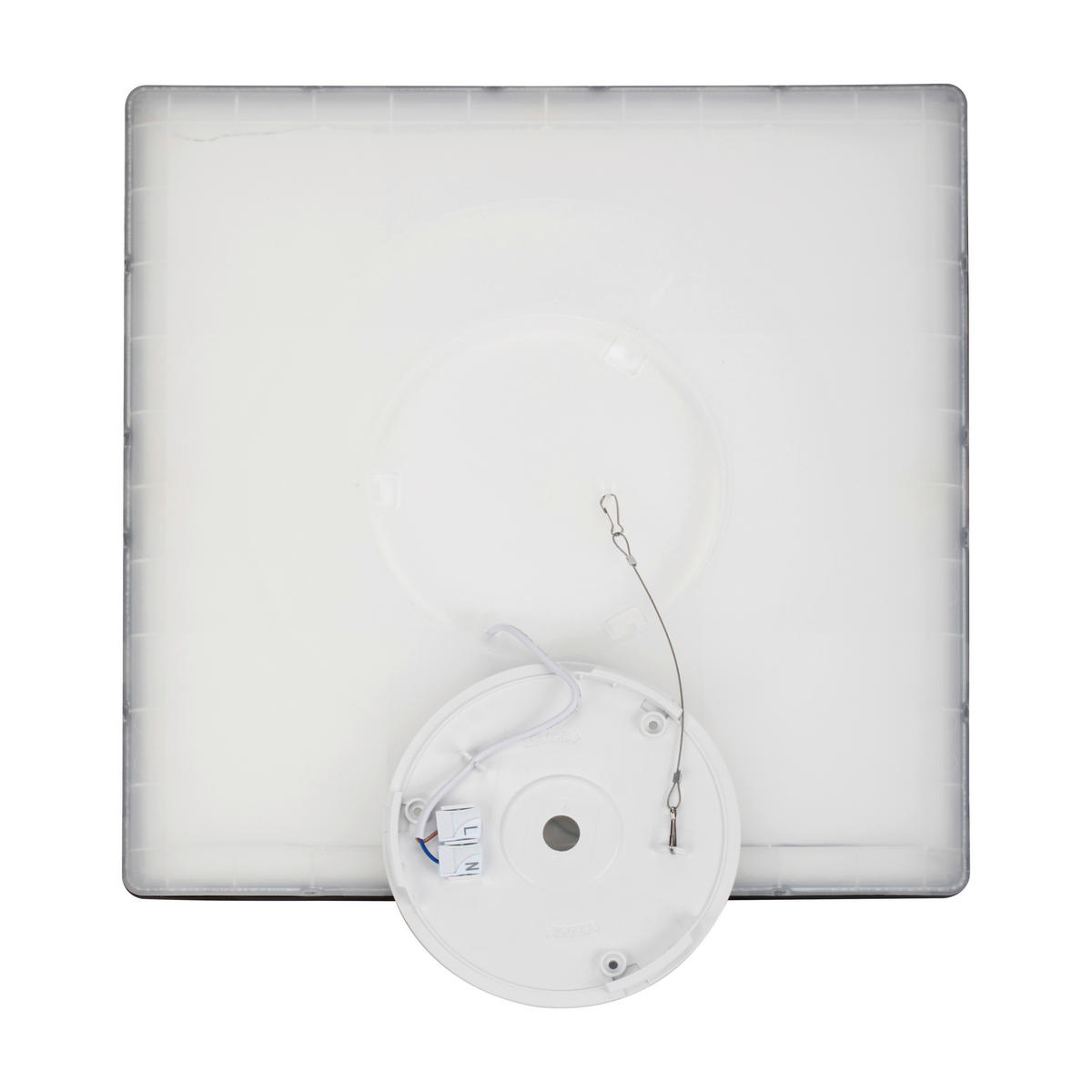LED MENNYEZETI LÁMPA - fekete, Basics, műanyag (42/42/2,9cm) - Novel