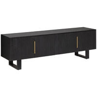 LOWBOARD  in 180/55/40 cm  - Goldfarben/Schwarz, Design, Holz/Metall (180/55/40cm) - Livetastic