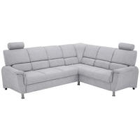 ECKSOFA Blaugrau Webstoff  - Silberfarben/Blaugrau, Design, Holz/Kunststoff (270/219cm) - Livetastic
