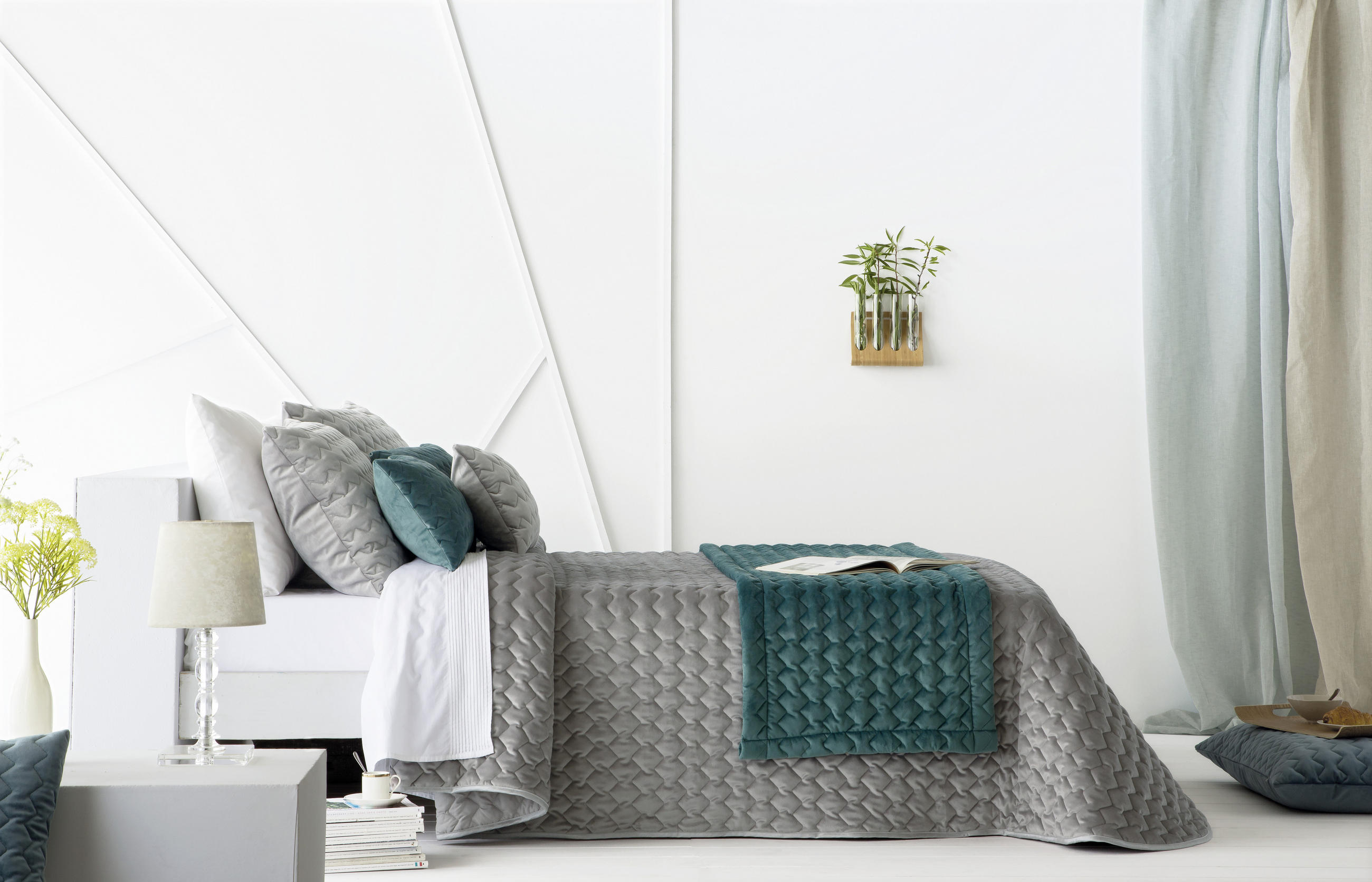PREKRIVAČ 250/270 cm  NAROA  - siva, Basics, tekstil (250/270cm)