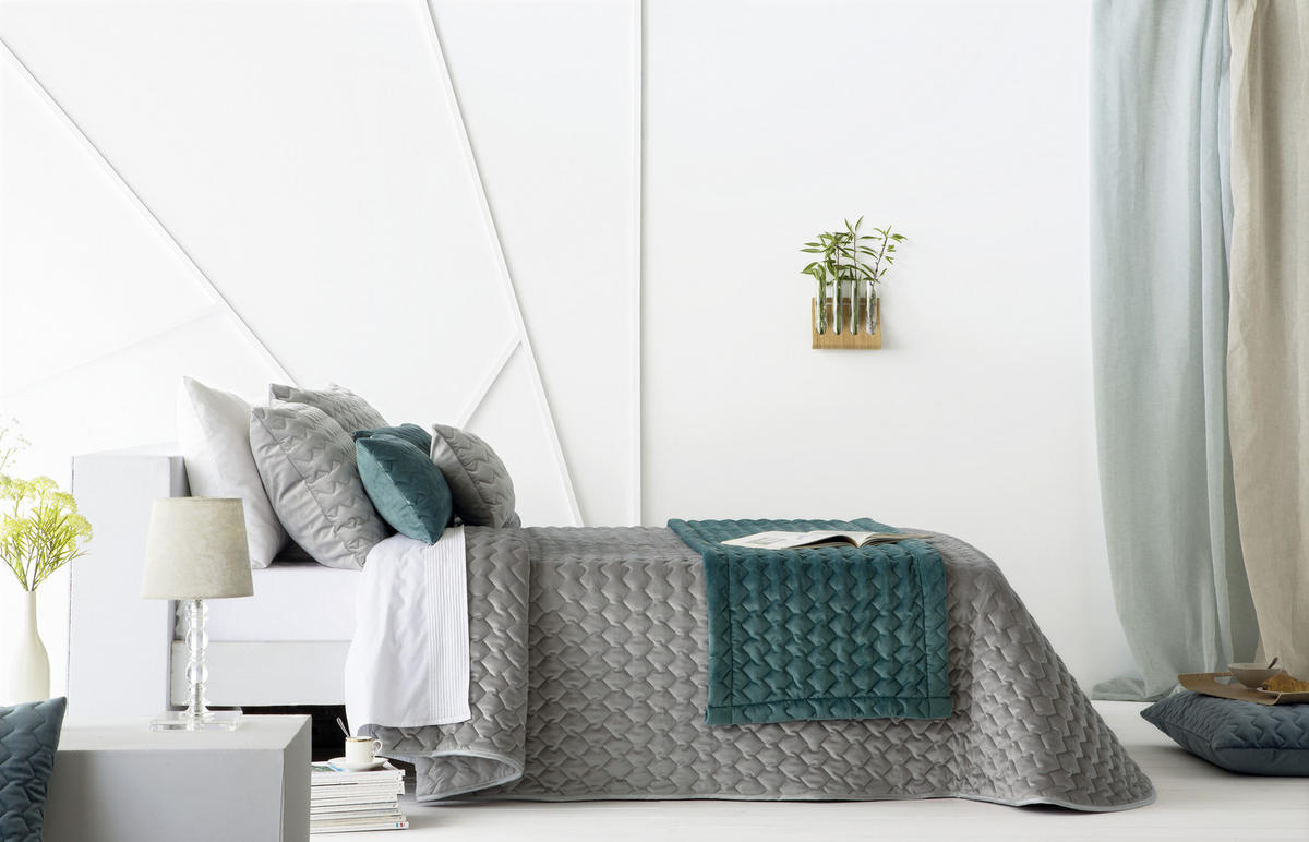 PREKRIVAČ 250/270 cm  NAROA  - siva, Basics, tekstil (250/270cm)