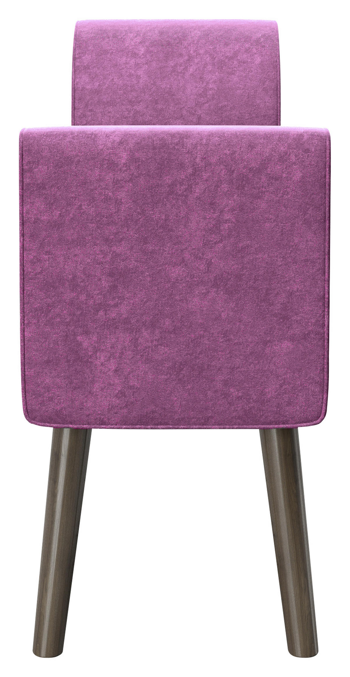 HOCKERBANK 92,7/54,50/30 cm Samt Lila Holz  - Lila/Walnussfarben, MODERN, Holz/Textil (92,7/54,50/30cm) - Playboy