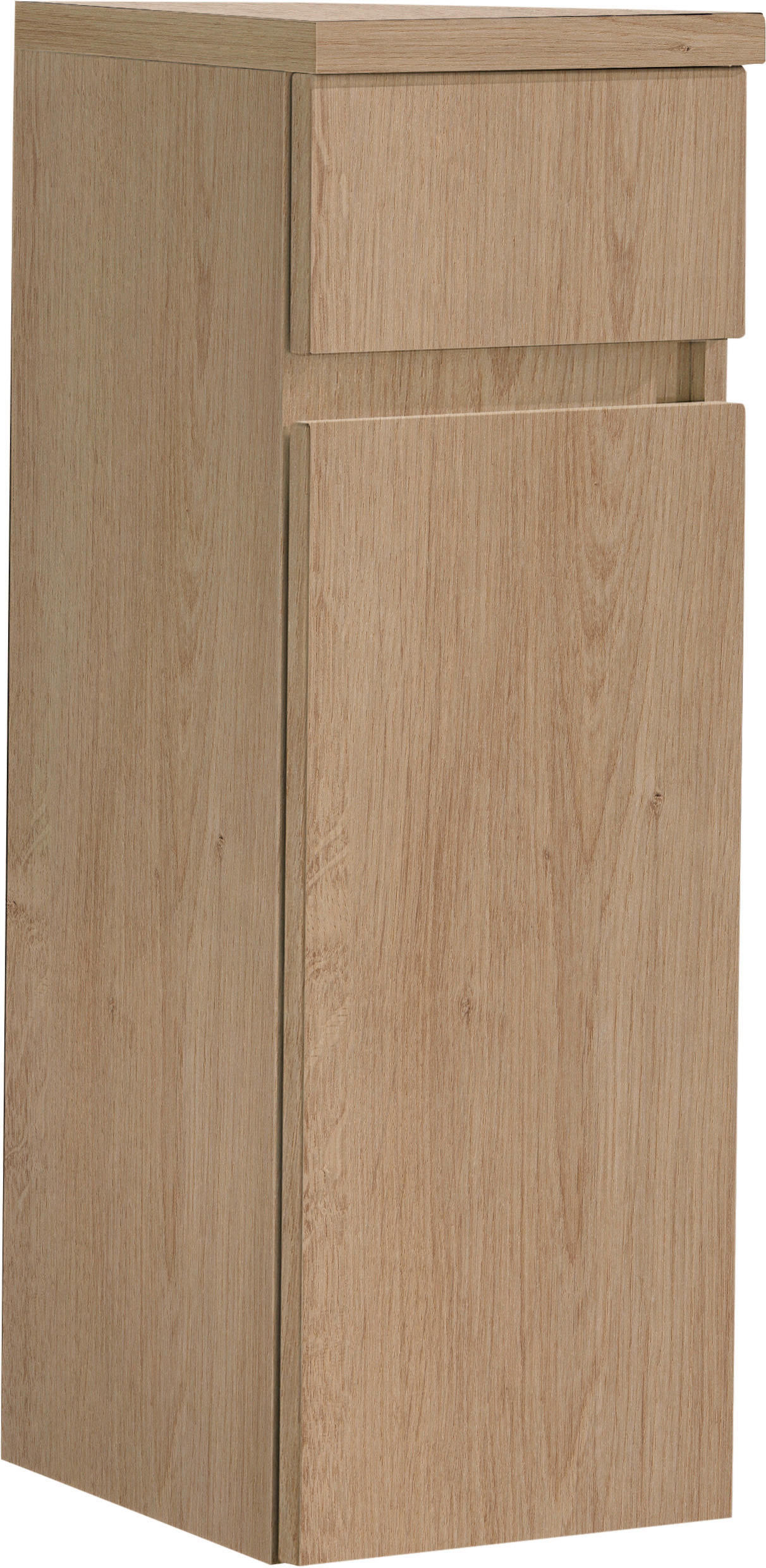 MIDISCHRANK 30/86/33 cm  - Eichefarben, Design, Glas/Holzwerkstoff (30/86/33cm) - Novel