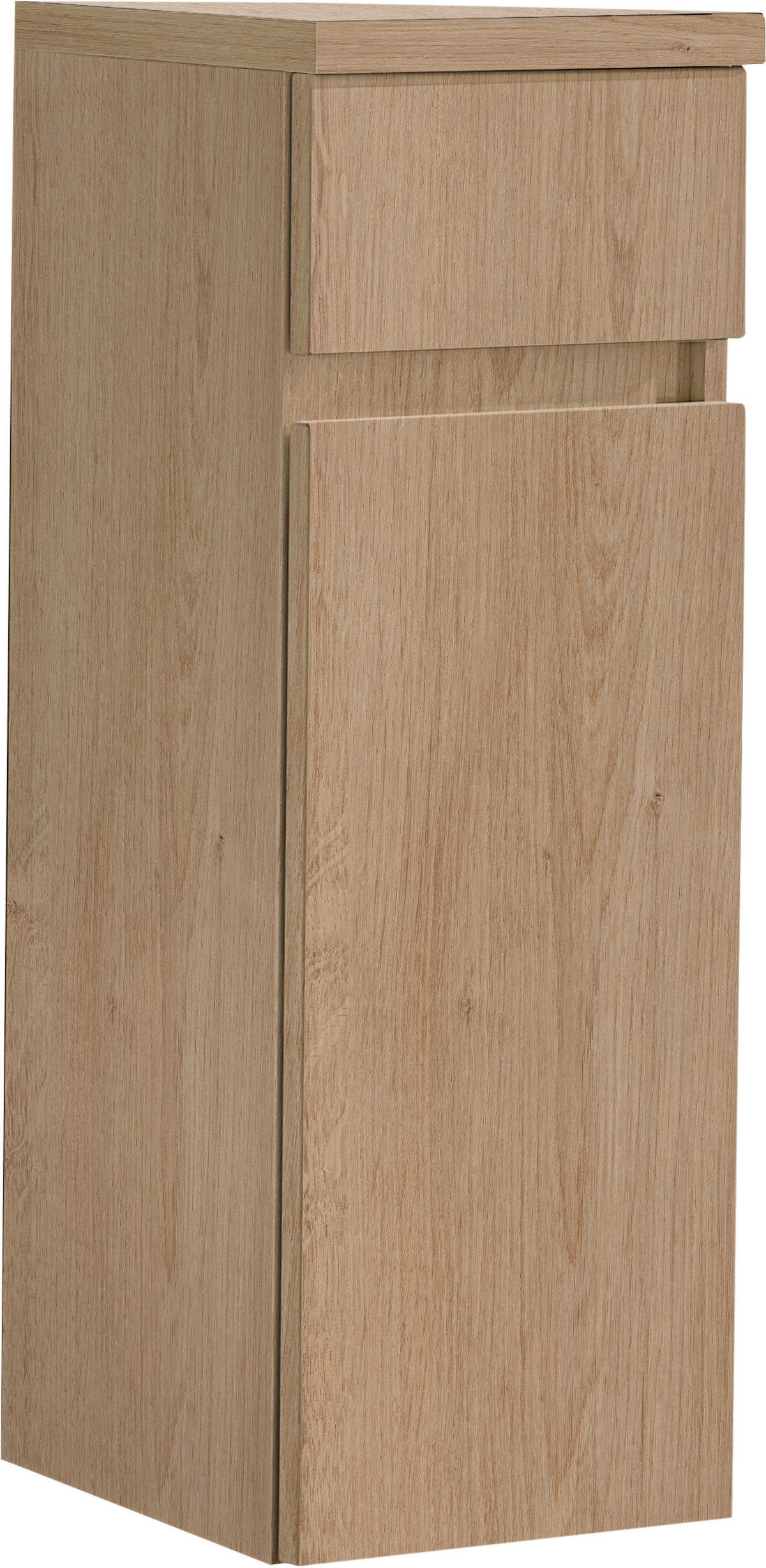 MIDISCHRANK 30/86/33 cm  - Eichefarben, Design, Glas/Holzwerkstoff (30/86/33cm) - Novel