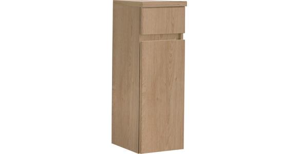 MIDISCHRANK 30/86/33 cm - Eichefarben, Design, Glas/Holzwerkstoff (30/86/33cm) - Novel