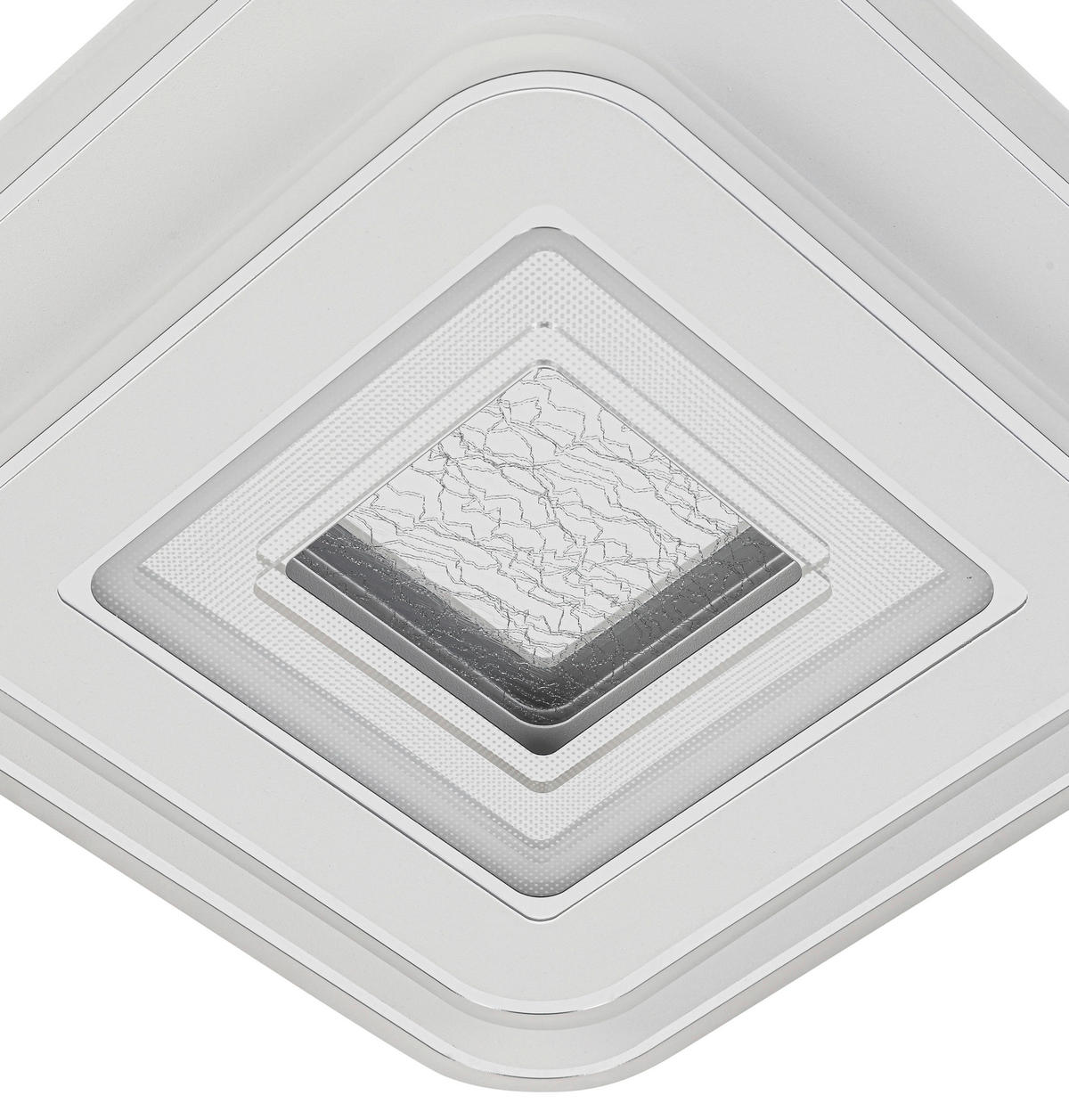 LED-DECKENLEUCHTE Levels 35/35/6 cm   - Chromfarben/Weiß, Basics, Kunststoff/Metall (35/35/6cm) - Novel
